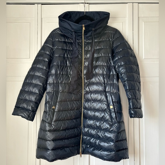 Herno Puffer with Taffeta Back Navy  46